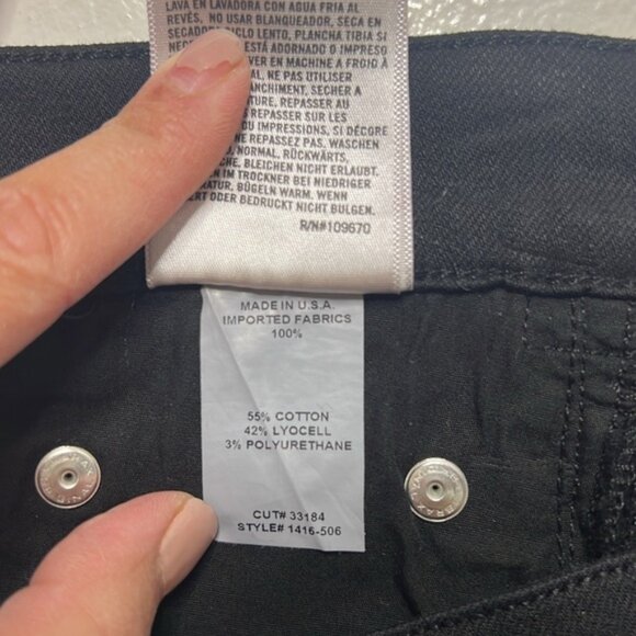 Aritzia Citizens Of Humanity Rocket High Rise Skinny Black Denim Jeans size 29 - Picture 11 of 12